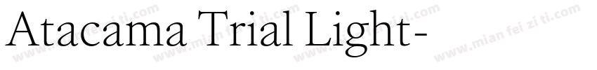 Atacama Trial Light字体转换